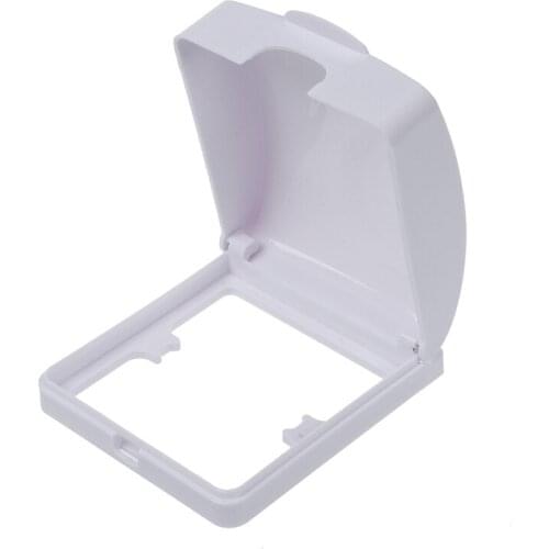 Bathroom Wall Switch Protector Flip Cap White Plastic Waterproof Cover CNIM Hot