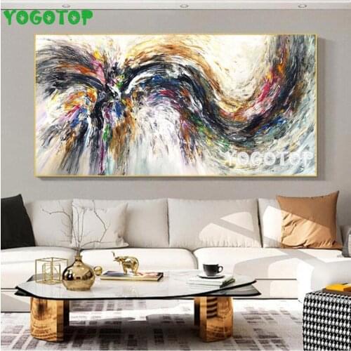 Full Drill large 5D DIY Diamond Painting Abstract Colorful Picture Diamond Embroidery Mosaic Cross Stitch Flowers YY5165