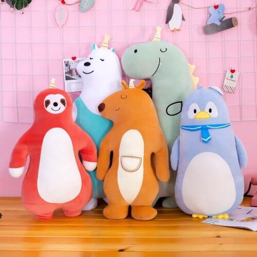 Polar Bear Plush Toys Stuffed Animal Dolls Monkey Unicorn Kangaroo Pentuin Pig Toy Soft Pillow Children Girl Gift