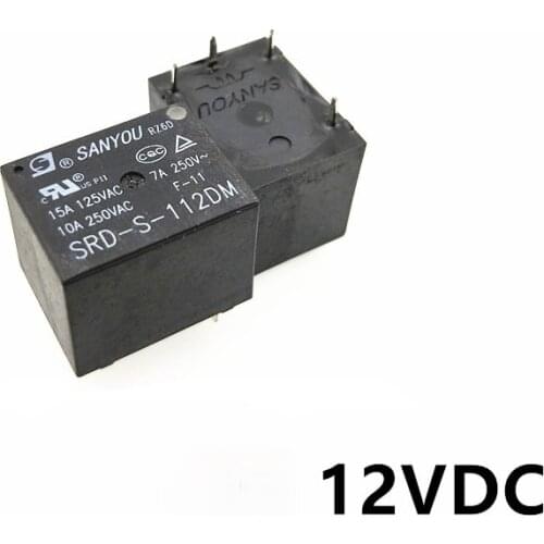 5PCS New For SANYOU SRD-S-105DM SRD-S-112DM SRD-S-124DM 4PIN 10A DC5V DC12V DC24V Power Relays