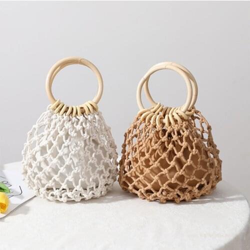Retro Hollow Hand-Woven Straw Bag Women Handbags Summer Clutch Purse 2021 Trend Beach Travel Bags For Girls Female Sac de paille