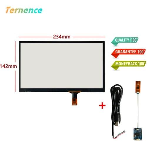 Skylarpu 10.1''inch Capacitive touchscreen 234mm*142mm touch panel Glass Digitizer handwritten Touch driver board set USB cable