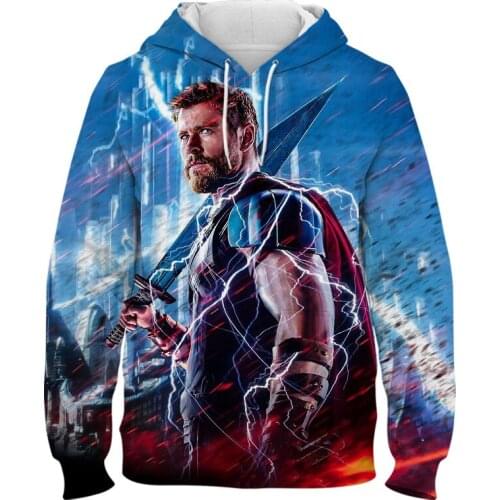 Marvel Autumn Thor Hoodie Mens Womens Childrens Fashion Casual Sweatshirt 3D Print Pullover Street Hip Hop Harajuku Tops