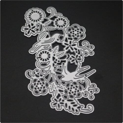 YINISE1680 Flowers Birds Metal Cutting Dies For Scrapbooking Stencils DIY Album Cards Decoration Embossing Folder Die Cuts CUT
