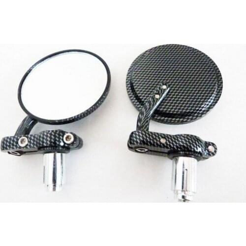 For Motorcycle Honda Kawasaki Suzuki Yamaha Ducati carbon Motorcycle 1 inch Bar End Mirrors