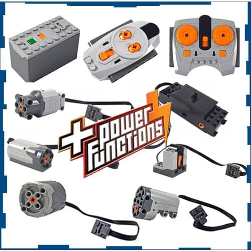 Technic parts ev3 building block electric power motor functions tool servo blocks train car truck PF mode