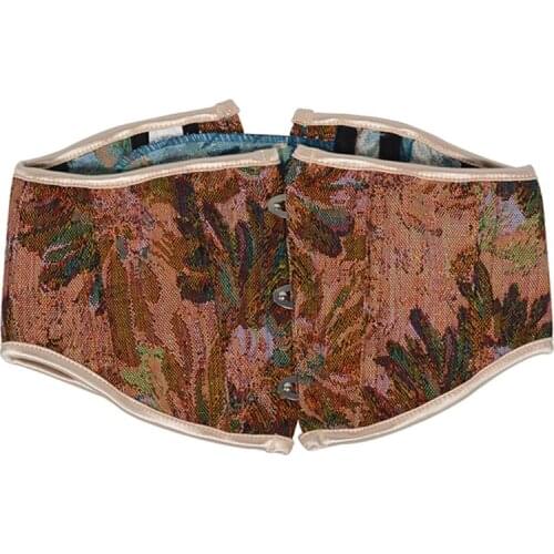 Retro Corset Oil Painting Waist Corsets Harajuku Vintage Waist Shaper Women Corsets Oil Painting Bustiers & Corset