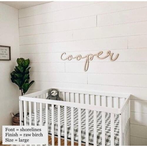 Baby name sign cutout Baby Bedroom Wall Decor Above the crib sign Kids Baby Room Personalized Hanging Name Baby Shower