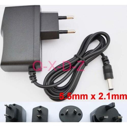1PCS 5V 200mA 300mA 400mA 500mA 600mA 700mA 800mA AC 100V-240V Converter Switching power adapter DC 5.5mm x 2.1mm EU US UK AU
