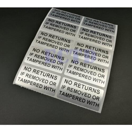 100pcs Warranty Sticker No Return If Removed Or Tempered With 1.57" x 0.79" ( 40mm x 20mm ) Security Seal Tamper Proof Stickers
