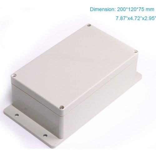 200*120*75mm electrical waterproof junction box with ear ABS outdoor dustproof project case wiring case dustproof sealing
