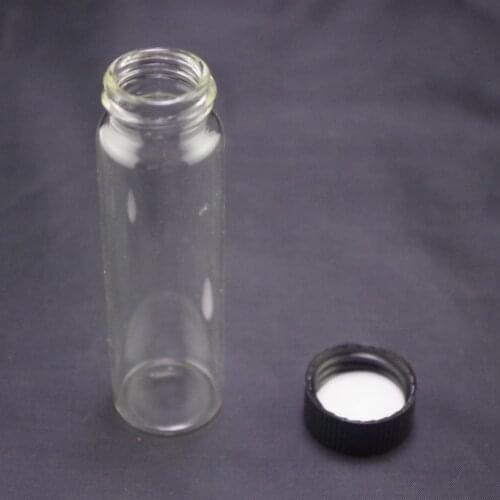 40ml Sample bottle CLEAR glass screw top each bid for 1pc