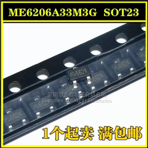 5/PC NEW Crystal SOT23 Silk Screen 662g ME6206-3.3V Linear Voltage Regulator