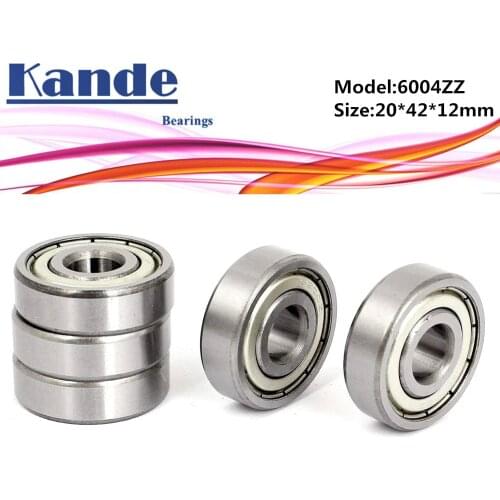 6004 ZZ Bearing 2pcs ABEC-5 High quality 6004ZZ Single Row Deep Groove ball bearing 6004-2Z 20x42x12 mm