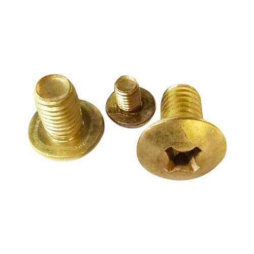 9pcs M3 M4 M5 M6 brass Phillips big flat head screws cross oblate head bolts brassiness mechanical screw bolt 5mm-40mm length
