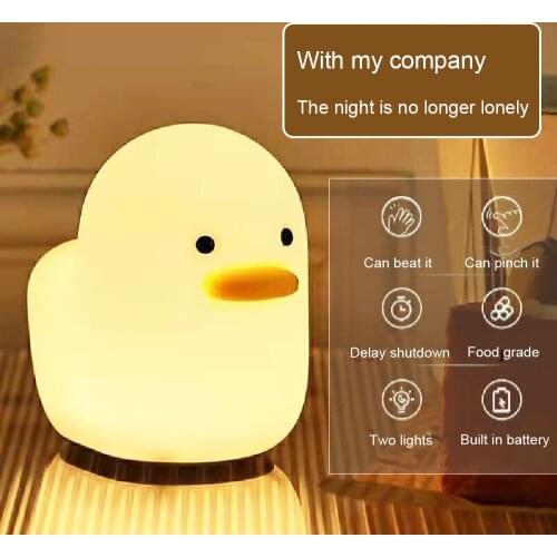 Childrens Night light Child Cute Duck Touch Sensor Led Lights Decoration Desk Table Night lamp For Children Kids Bedroom Decor