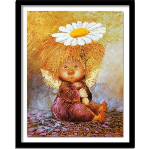 DIY 5D Diamond Painting Flowers Cross Stitch Diamond Embroidery Angel Diamond picture of rhinestones Home Decoration