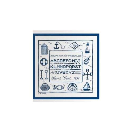 Fishxx Cross Stitch A1724cartoon[Letters of the sea]cotton thread and cloth , water-soluble,100%accurate,11CT,embroidery