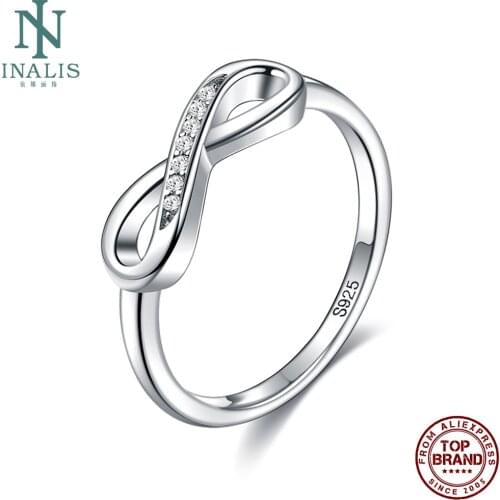 INALIS Infinite Love Rings For Women S925 Sterling Silver 8 Shape Female Ring Engagement Wedding Jewelry Customize Presents