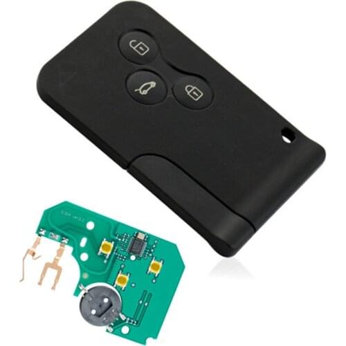 Wilongda 3 Button Remote Car Key 433mhz pcf7947 chip for Renault Megane Scenic Smart Card With Insert