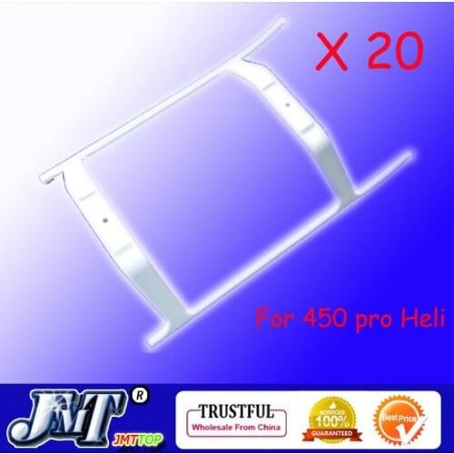 F00538-20 20pcs/lot White Plastic Landing Skid Kit (one hole) As H45050 Landing gear,TREX 450 PRO RC Helicopters + FS
