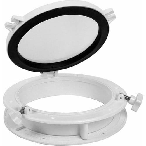 Boat porthole round hatches cabin boat window marine portlight hardware boat accessories 215mm black white