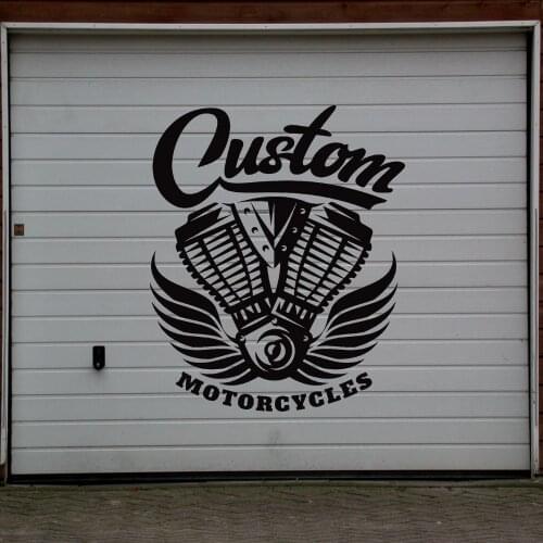Motorcylce Engine Custom Repair Wall Sticker Motor Service Garage Workshop Wall Art Decoration A001418