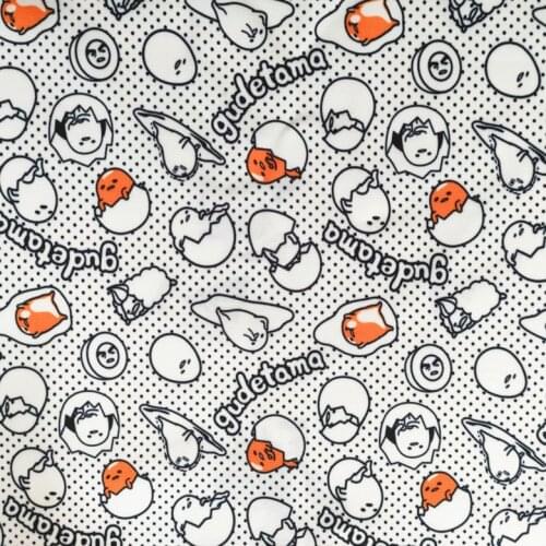 Cartoon Japanese Anime Gudetamas Thin Polyester Canvas Fabric for Girl Backpacks Slipcover Cushion Cover Curatin DIY