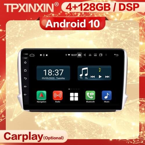 Carplay 2 Din Android Multimedia Stereo Receiver For PEUGEOT 2008 2014 2015 2016 GPS Navi Auto Wifi Radio Audio Player Head Unit