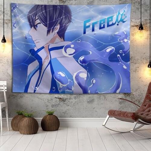 Hot Sale Custom Anime Nanase Haruka Printed Tapestry Background Decorative Tapestry Various Sizes Wall Hanging Decor