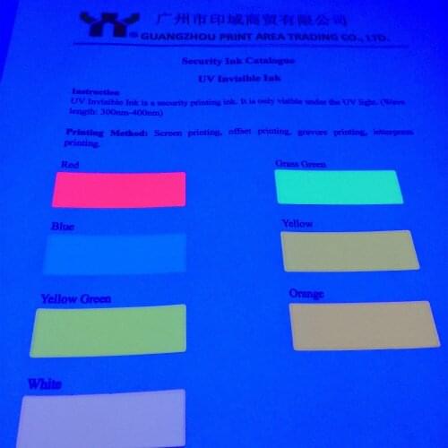 Nature Dry/uv invisible ink for offset printing colorless to white, 1kg/box, hot sale, exquisite workmanship, good quality
