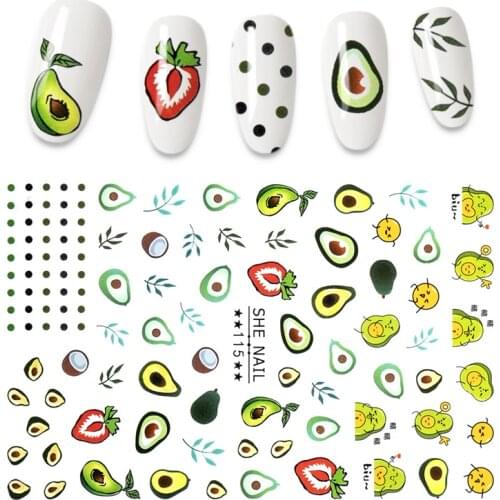 2021The New 3D Nail Sticker fruit stickers for nail Foil Design Fashion Manicure Stickers