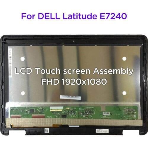 Original 12.5" LCD Screen Touch Digitizer Complete Assembly for DELL Latitude E7240 LP125WF1-SPA4 PY6P2 FHD 1920x1080 Display