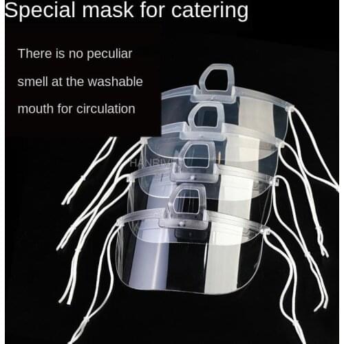 10 pieces of transparent mask installed for catering commercial food chefs and waiters anti-fog