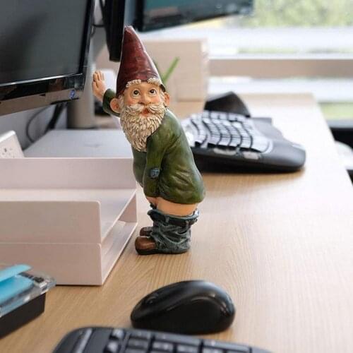 Christma Funny Resin Figurine Naughty Garden Mini Gnome Decoration Statue Garden Ornament Accessories Elves Desk Christmas Gift