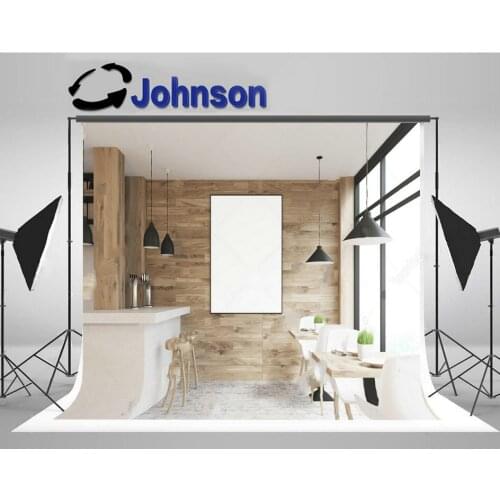 Light Wooden Cafe White Chairs Stools Bar Framed Cafeteria Window backdrop Computer print wall background