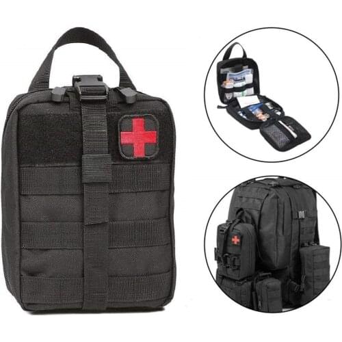 Tactical Waist Pack Camping Climbing Bag Black Emergency Case Outdoor Water First Aid Kits Travel Oxford Cloth