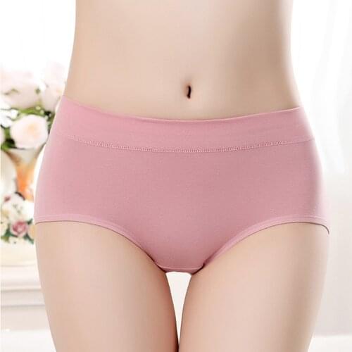 Women Soft Breathable Underwear Female Seamless Mid Waist Briefs Lingerie Fashion Sexy Solid Color Push Up Panties For Women