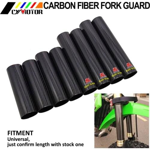 Universal 45-52MM Carbon Fiber Fork Guard On Off Road Dirt Bikes For Honda Yamaha KTM BMW SUZUKI KAWASAKI Aprilia Motorcycle