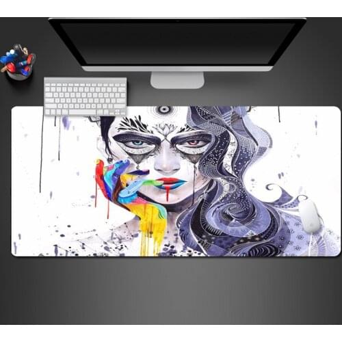 Bright-coloured Girl Mouse Pad Computer Player Game Big Mousepad Life Office Family Practical Computer Mouse Pad Desk Mats