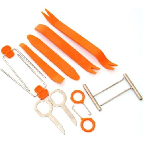 12pcs Car Door Clip Panel Radio Removal Tool For Mercedes Benz W211 W221 W220 W163 W164 W203 W204 C E SLK GLK CLS GL