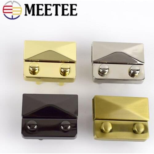 2/4pcs 44x35mm Women Bag Metal Locks Buckle Fashion Pushed Snap Lock For Purse Making DIY Replacement Clasp Closure