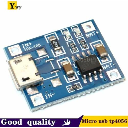 5-10pcs/lot 5V 1A Micro USB 18650 Lithium Battery Charging Board Charger Module+Protection Dual Functions TP4056