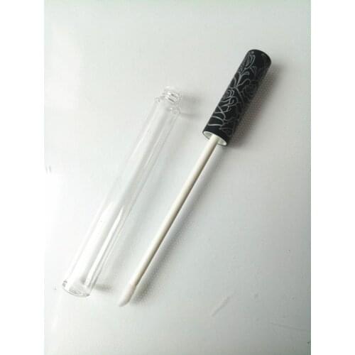 50pcs 9ml Rose Slim Lip Gloss Tube with Black Cap Empty Plastic Lipstick Container DIY Clear Lip Balm Refillable Bottle