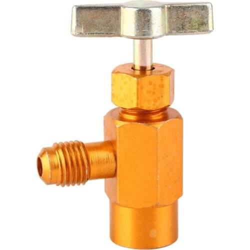 A/C R134a Refrigerant Can Bottle Tap Tapper Opener Connector 1/4" SAE 1/2" Valve