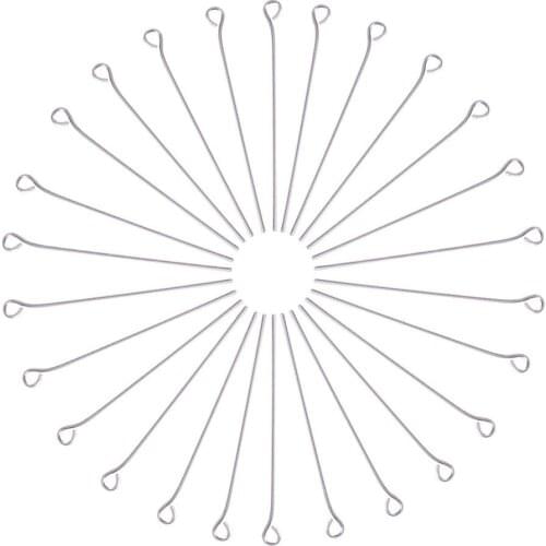 10pcs 925 Sterling Silver Head Pins Findings Eye Pin Length15/20/25/30/35/40mm for Earring Jewelry Making Findings Accessories