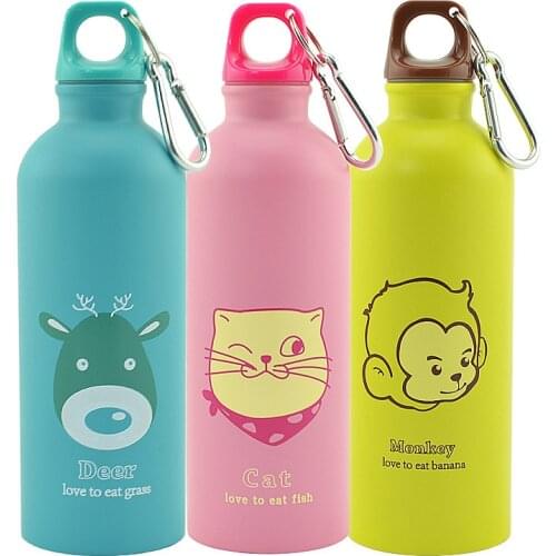 500ml Stainless Steel Portable Bottle Outdoor Cute Animals Outdoor Sports Cycling Camping Bike Kids School Water Bottle 2019New