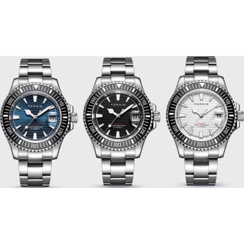 41mm Parnis Sapphire Glass Japan Automatic Mens Watch Luminous marks Rotating Bezel