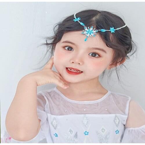 Children Aisha crown headdress hairband set ice snow Wonderland Princess magic wand toy girl bracelet Jewelry birthday gift