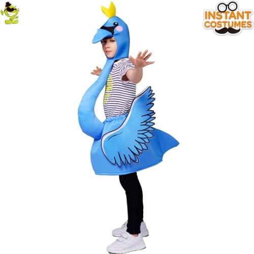 QLQ Purim Holiday Childrens Blue Flamingo Costume Christmas Party Cosplay Cute Boys&Girls Flamingo Party Costumes